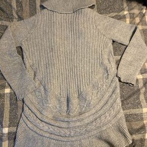 Grey me it sweater with one button closure